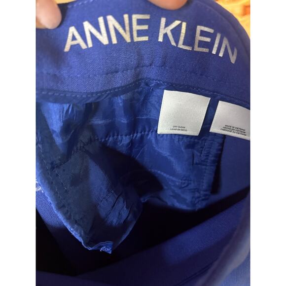 Anne Klein Royal Blue Ankle Cropped Dress Pants Size 8 - Picture 2 of 4